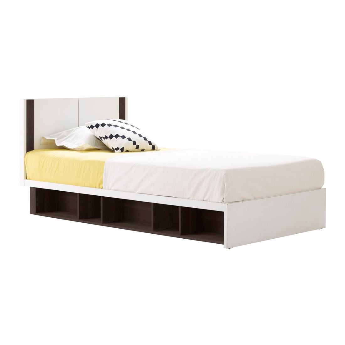 ชุดห้องนอน เตียง รุ่น Patinal สีสีเข้มลายไม้ธรรมชาติ-SB Design Square