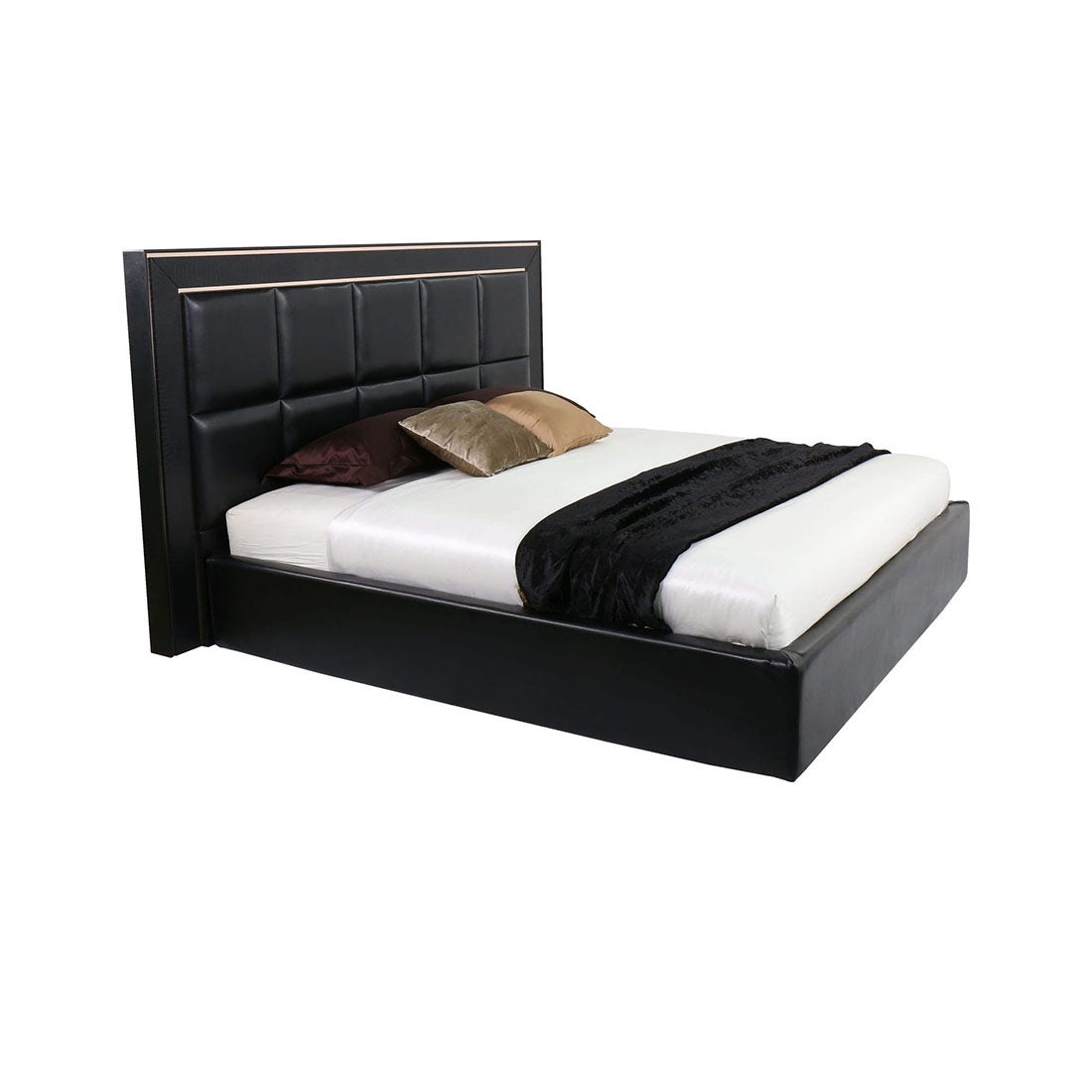 เตียงนอน ขนาด 6 ฟุต รุ่น Bellini สีดำ-01