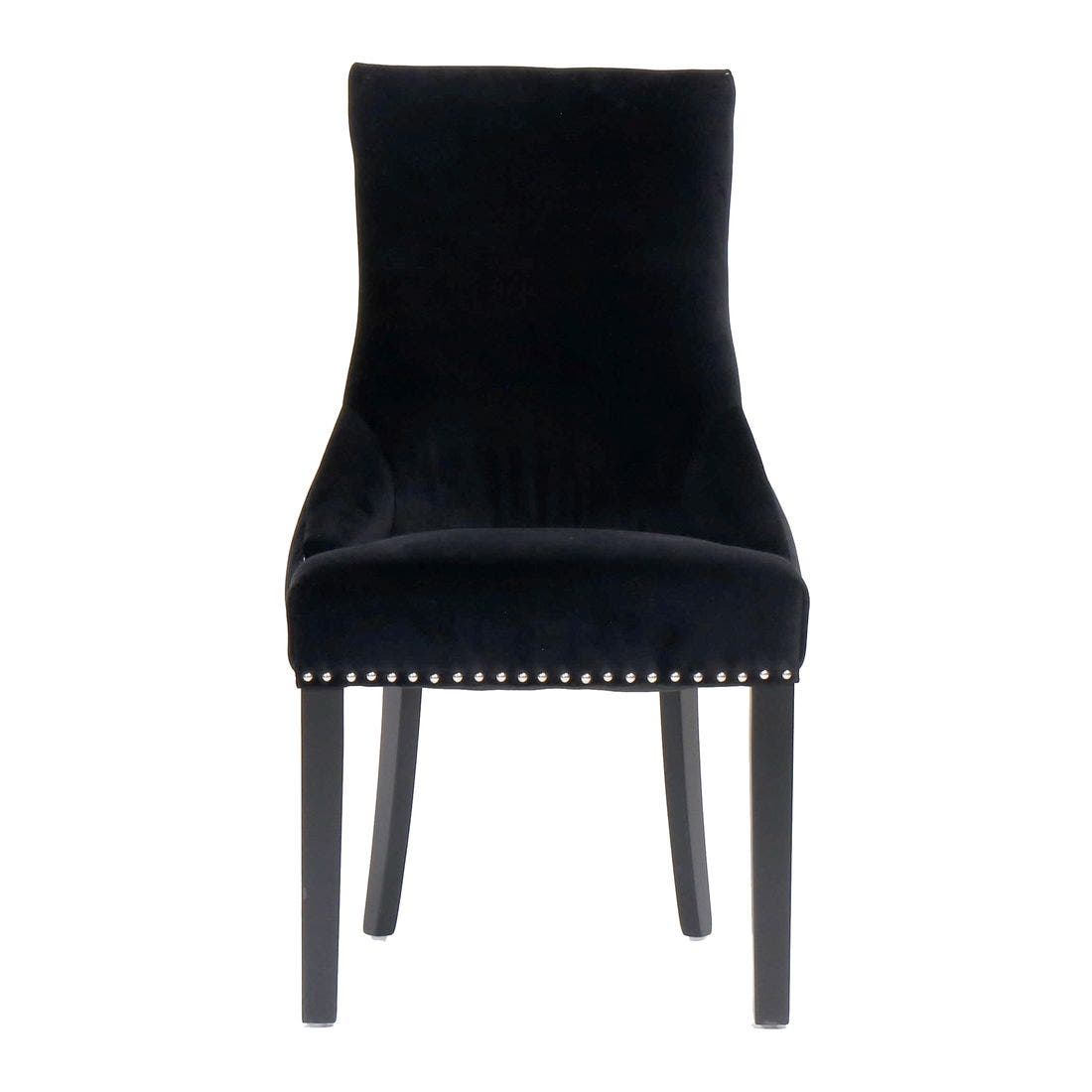 เก้าอี้ทานอาหาร เก้าอี้ไม้เบาะผ้า รุ่น Bingสีดำ-SB Design Square