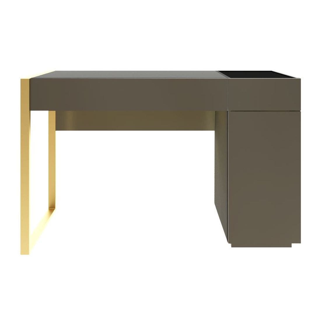 ชุดห้องนอน โต๊ะเครื่องแป้งแบบนั่ง รุ่น Heztiara สีสีเทาเข้ม-SB Design Square