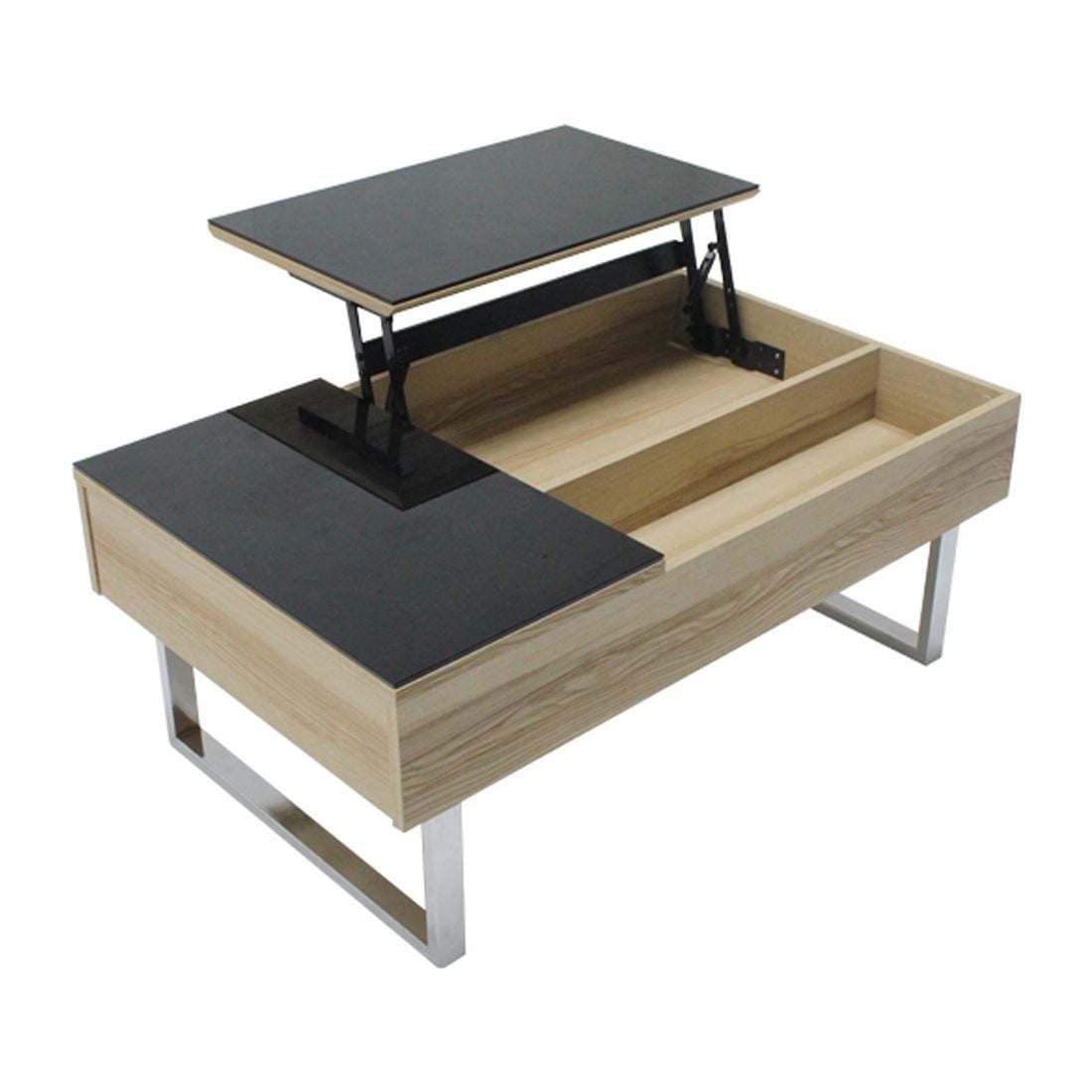 โต๊ะกลาง โต๊ะกลางเหล็กท๊อปกระจก รุ่น Acadia-SB Design Square