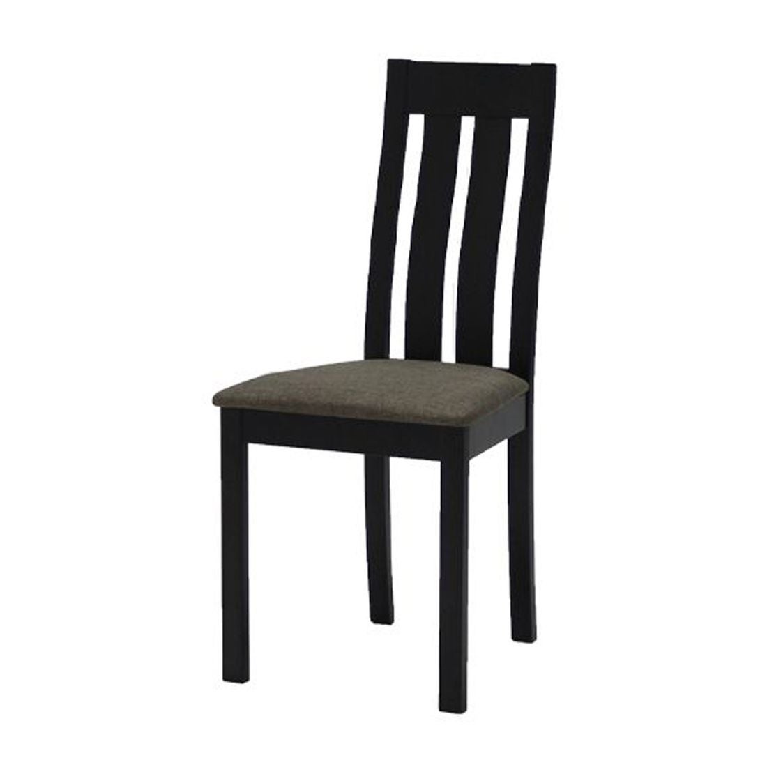 เก้าอี้ทานอาหาร เก้าอี้ไม้เบาะผ้า รุ่น Envo สีสีเข้มลายไม้ธรรมชาติ-SB Design Square