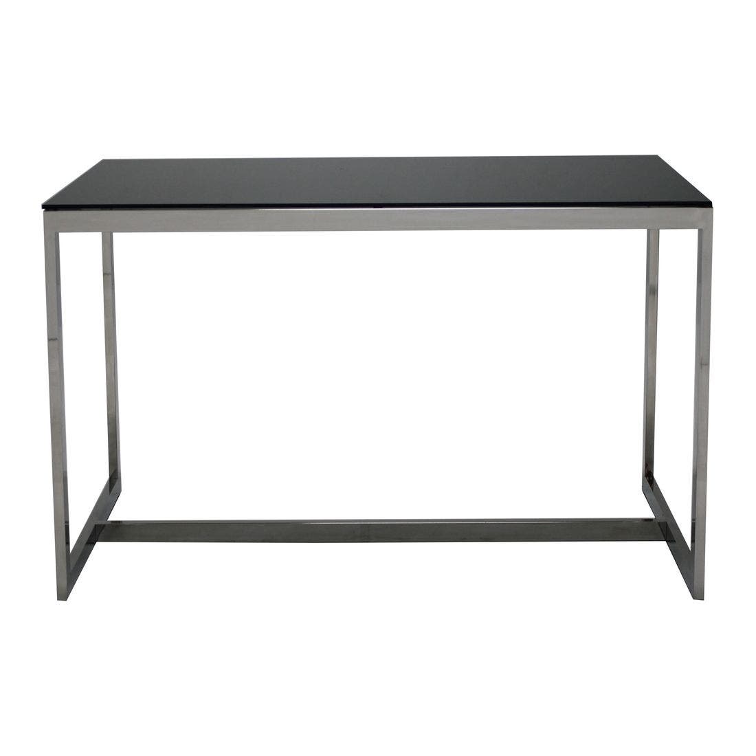 โต๊ะทานอาหาร โต๊ะอาหารขาเหล็กท๊อปกระจก รุ่น Raymond สีสีดำ-SB Design Square