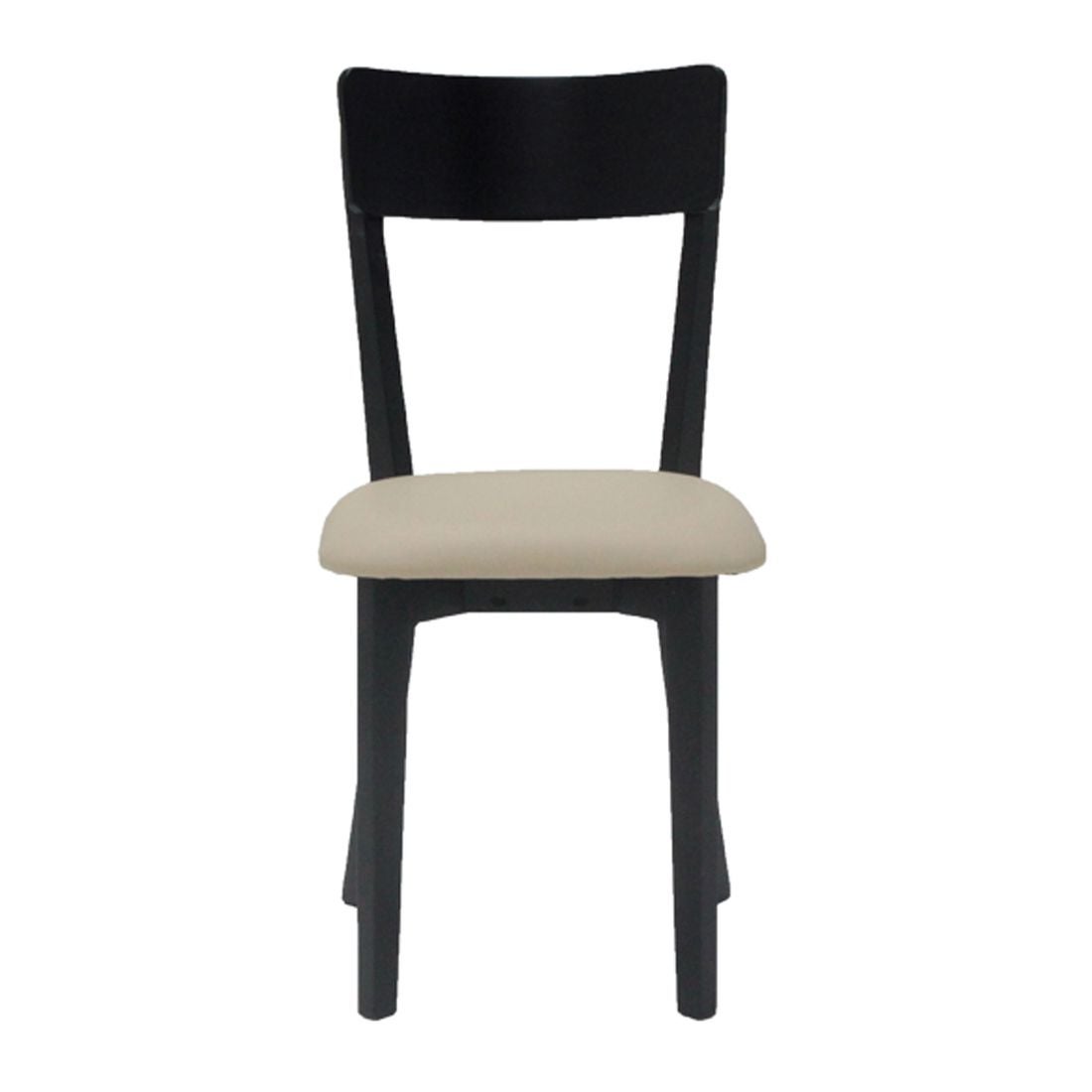 เก้าอี้ทานอาหาร เก้าอี้ไม้เบาะหนัง รุ่น Twitter-SB Design Square