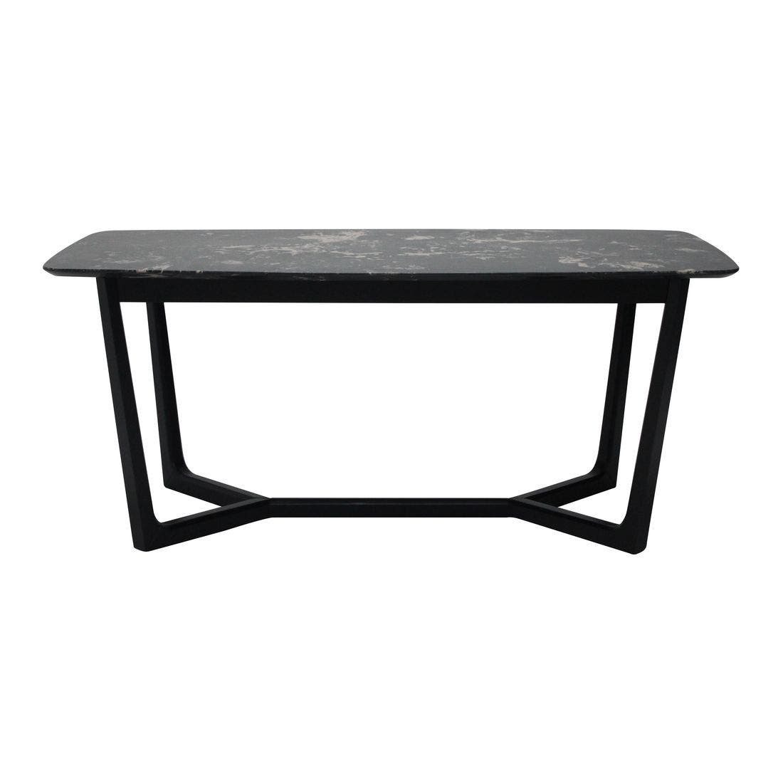 โต๊ะทานอาหาร โต๊ะอาหารขาไม้ท๊อปเซรามิค รุ่น Melela สีสีดำ-SB Design Square