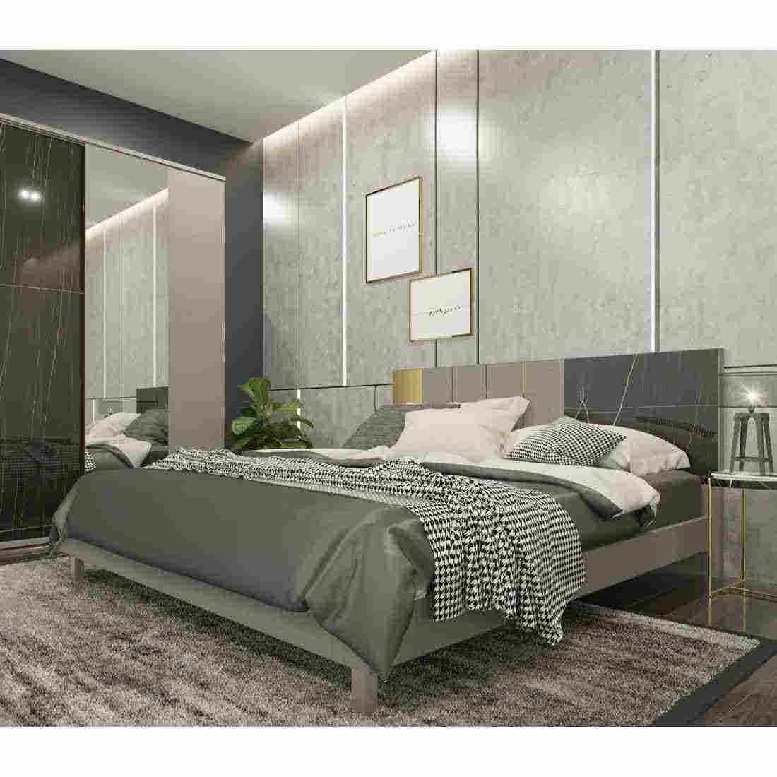 ชุดห้องนอน เตียง รุ่น Luxus สีสีเทา-SB Design Square