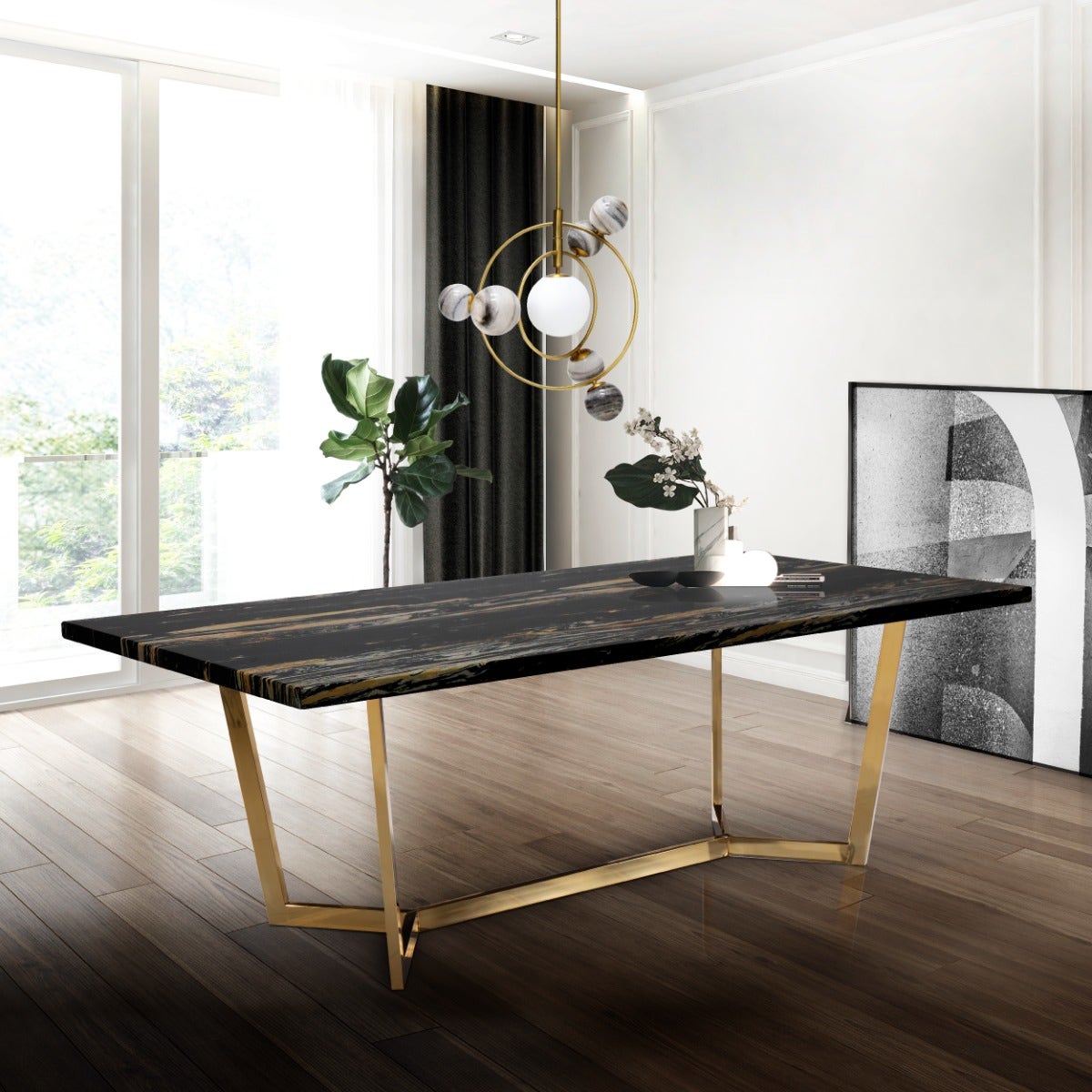 Dining Table AVENTE Stella Black 