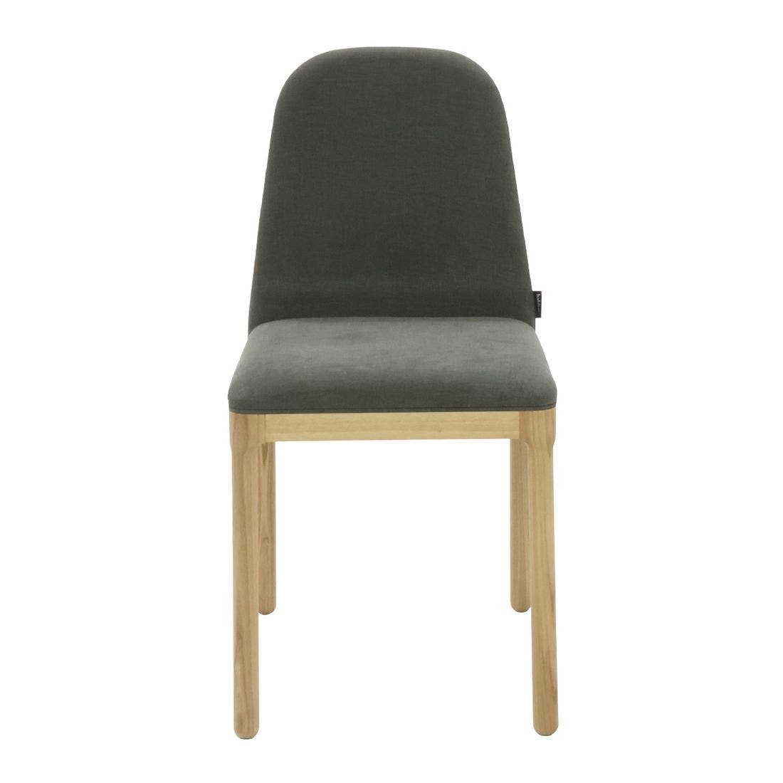 เก้าอี้ไม้แอชเบาะผ้า Habitat รุ่น Bet สีเทาเข้ม1