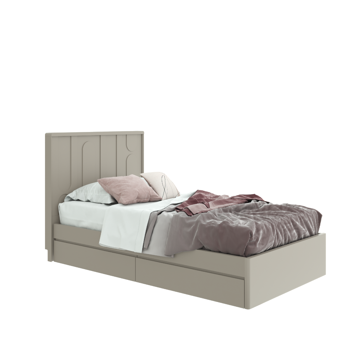 เตียงนอนขนาด 3.5 ฟุต รุ่น Lavique สีครีม1