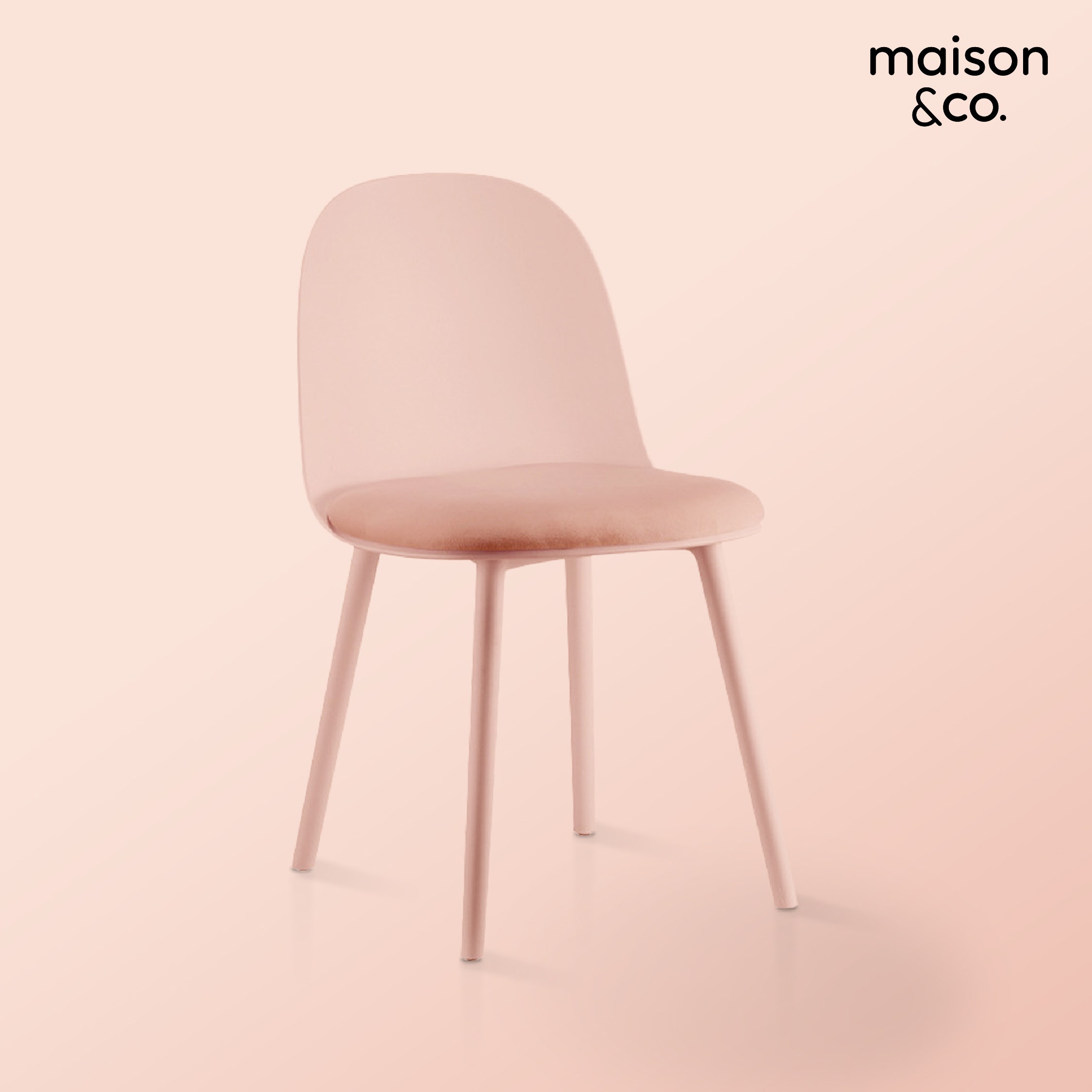 เก้าอี้YOOKO เบาะผ้าสีชมพู01