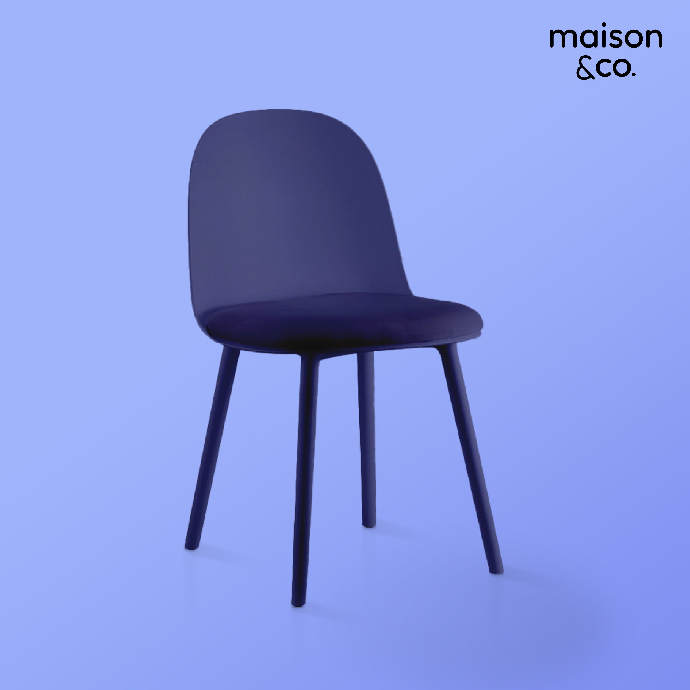 เก้าอี้YOOKO เบาะผ้าสีน้ำเงิน01