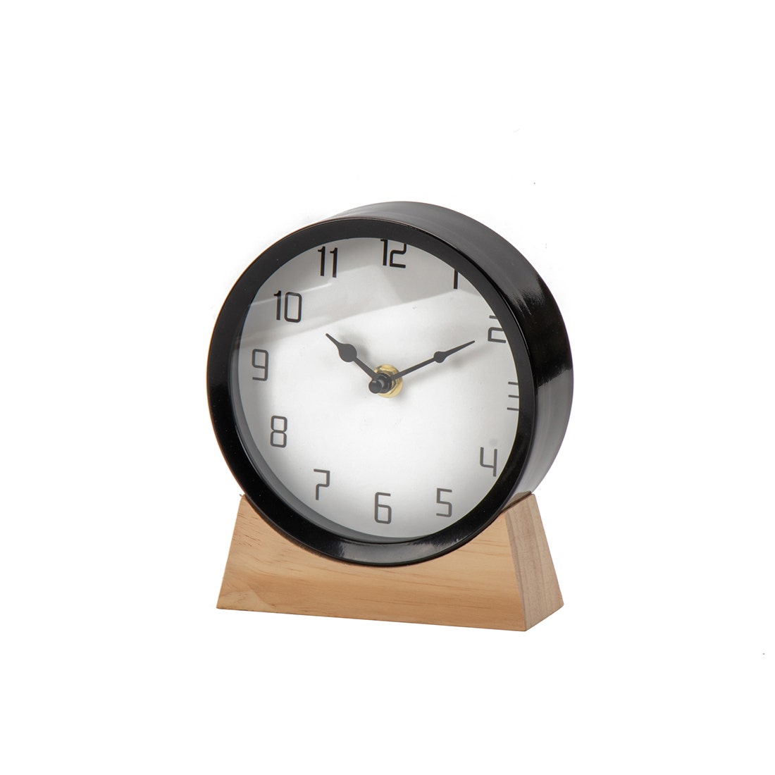 LS TABLE CLOCK#GM16-22A016/WOOD/BLACK/CN สีไม้อ่อน01