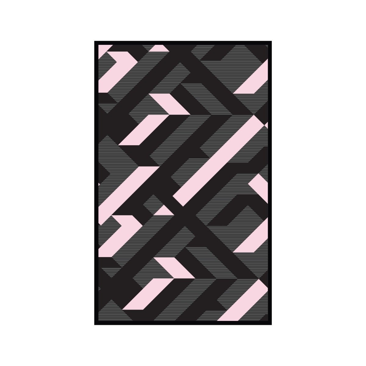 เสื่อ PDM BRAND AVALON (Black-White-Pink) Size M-01