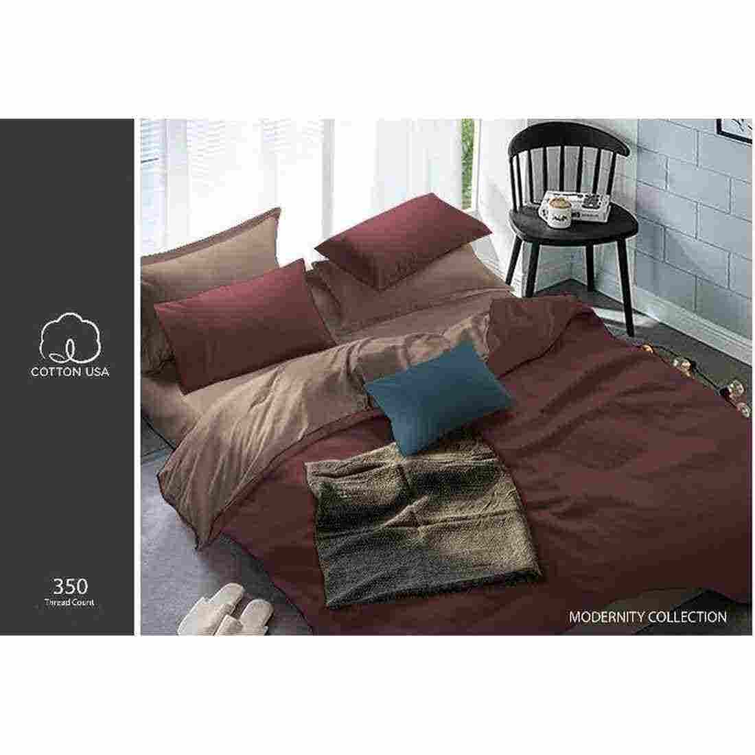ชุดผ้าปูที่นอน ชุดผ้าปูที่นอน+ผ้านวม สีสีแดง-SB Design Square