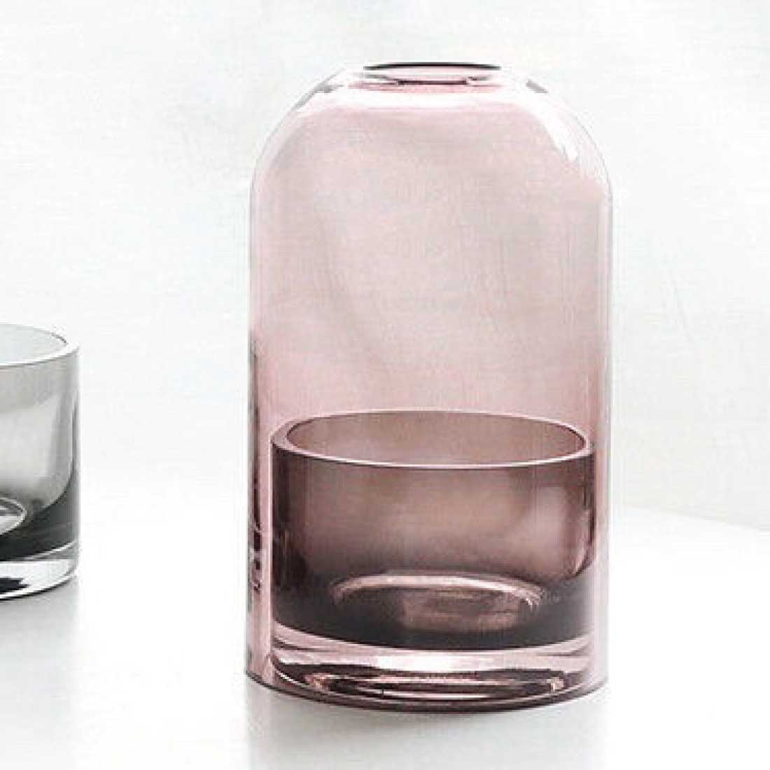 แจกัน Noonmoou Layer vase Grey-Pink