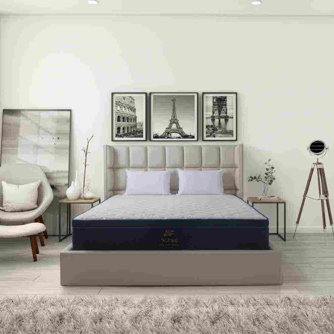 ที่นอน ที่นอนพ็อคเก็ตสปริง+ยางพารา สีสีเข้ม-SB Design Square