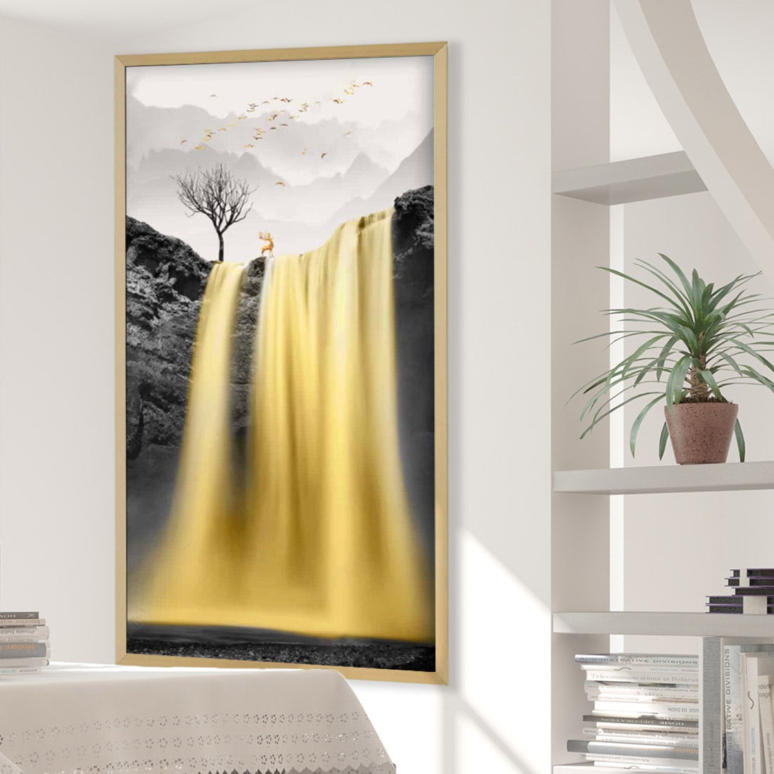 รูปพร้อมกรอบ DoseArt รุ่น Holy Waterfall 90x180 cm-01