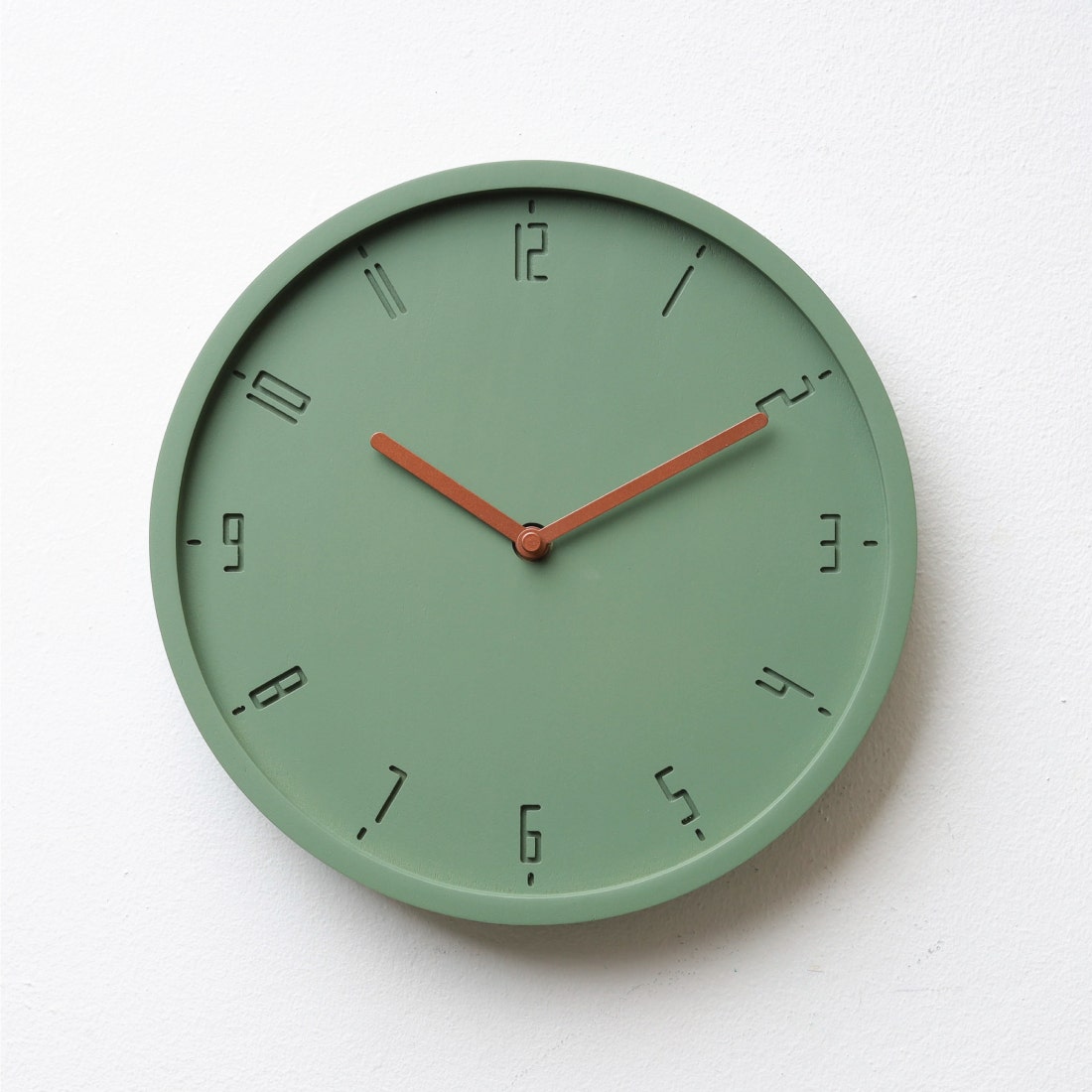 Pana objects นาฬิกาติดผนัง TIMY-C-Willow Green B. Copper H.#PN-D061-GN-CP สีเขียว1