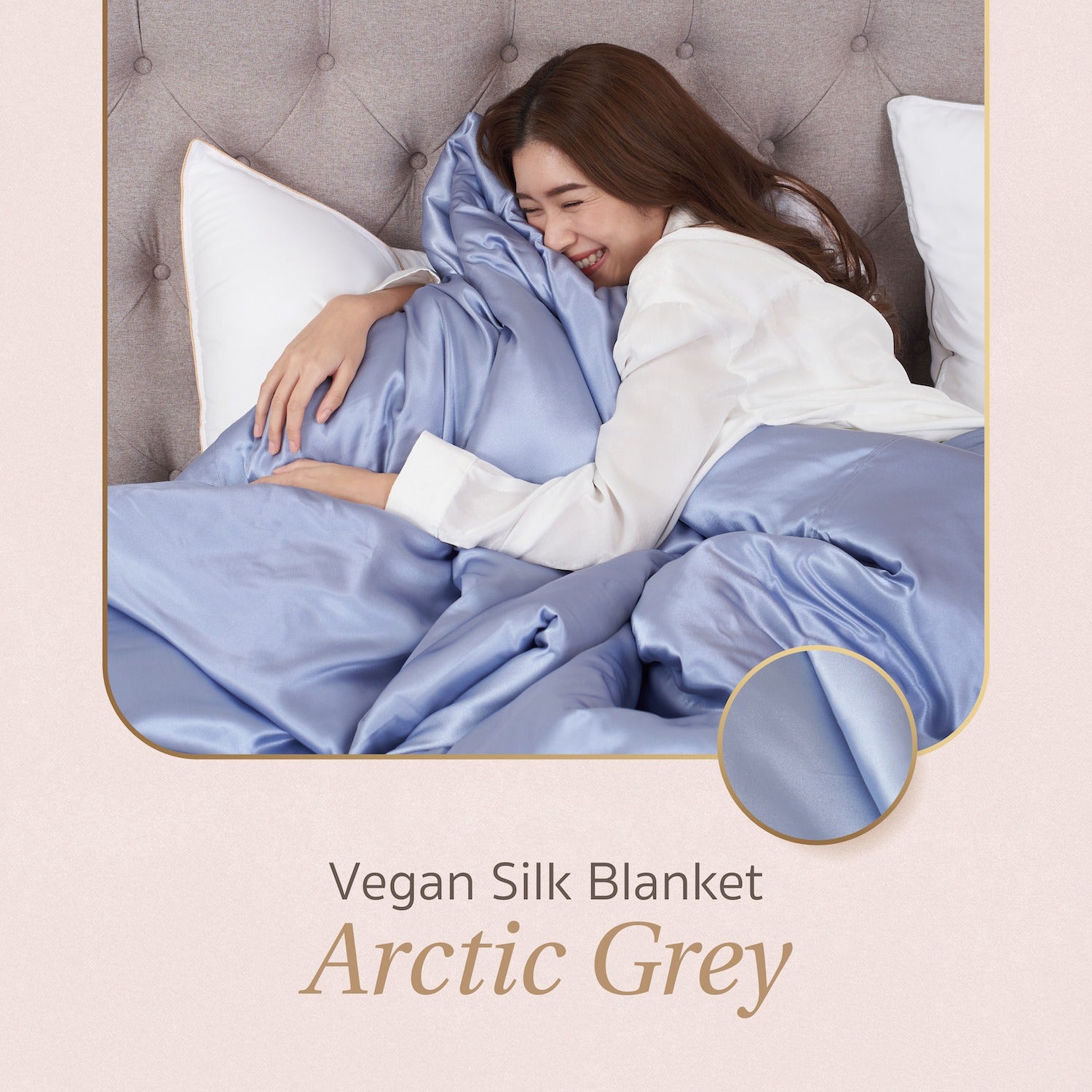Komfy ผ้านวม Vegan Silk 70x90 สี Arctic Gray