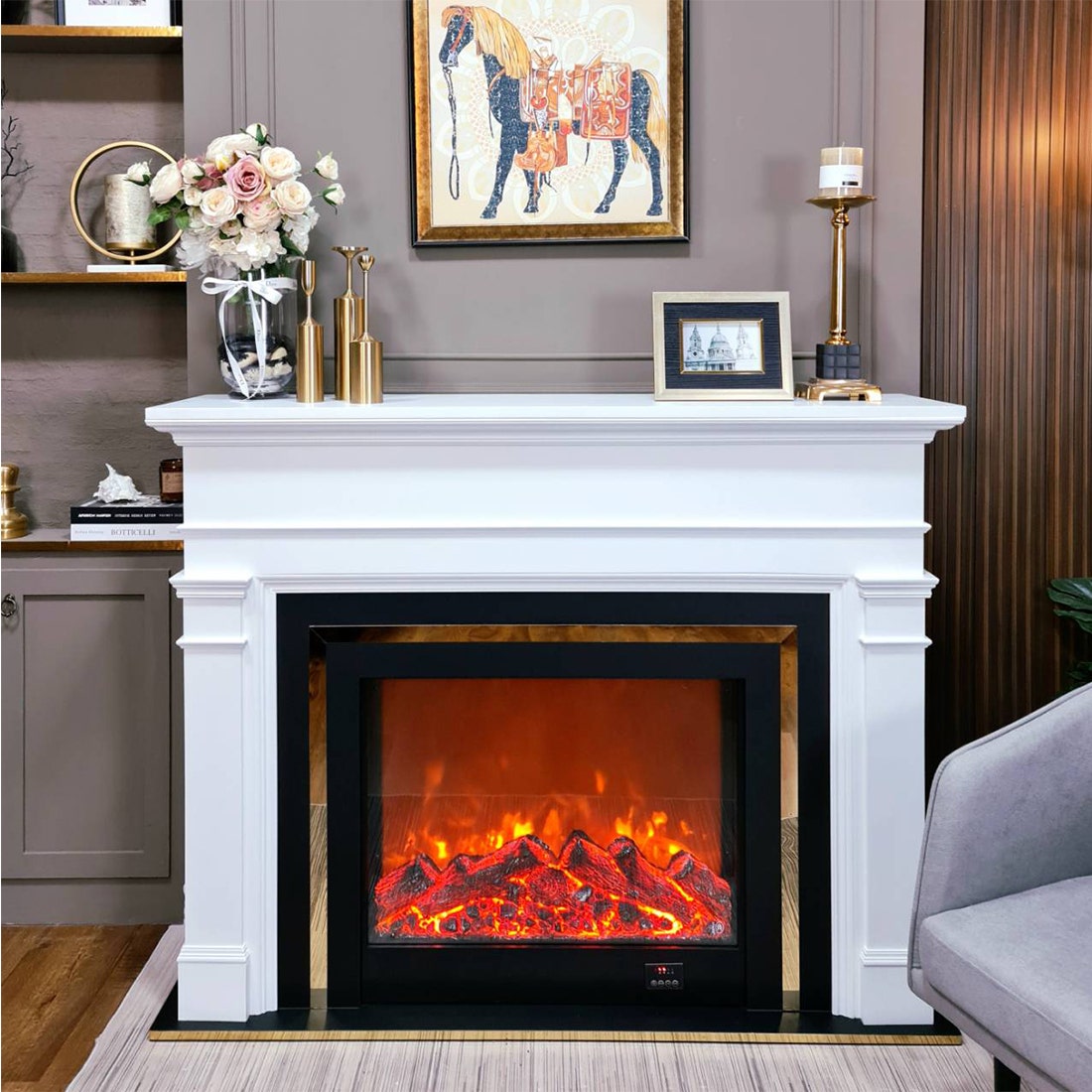 A.X FIREPLACE เตาผิงไฟฟ้าตกแต่งบ้าน รุ่น SB14