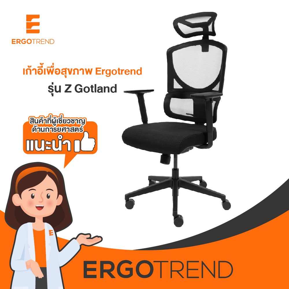 Ergotrend เก้าอี้เพื่อสุขภาพเออร์โกเทรน รุ่น Z Gotland 10